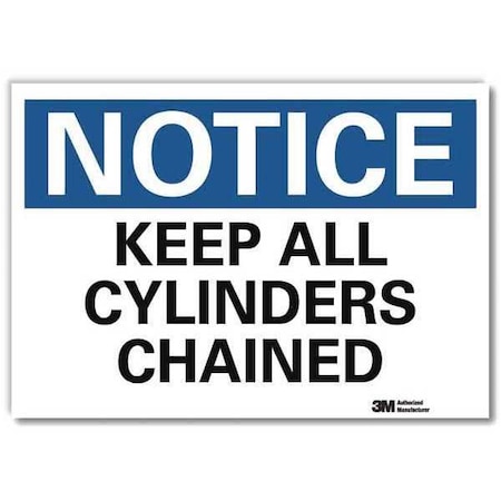 Lyle Notice Sign, 10 in H, 14 in W, Horizontal Rectangle, English, U5-1280-RD_14X10 U5-1280-RD_14X10