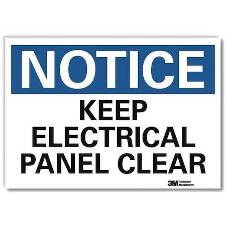 Lyle NoticeSign, ReflecSelfAdhVinyl, 10inWx7inH, U5-1291-RD_10X7 U5-1291-RD_10X7