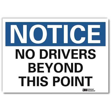 Lyle Notice Sign, 7 in H, 10 in W, Aluminum, Vertical Rectangle, English, U5-1361-RD_10X7 U5-1361-RD_10X7