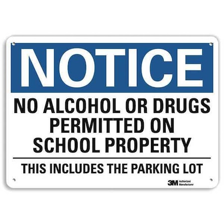 Lyle Notice Sign, 10 in H, 14 in W, Plastic, Horizontal Rectangle, English, U5-1341-NP_14X10 U5-1341-NP_14X10