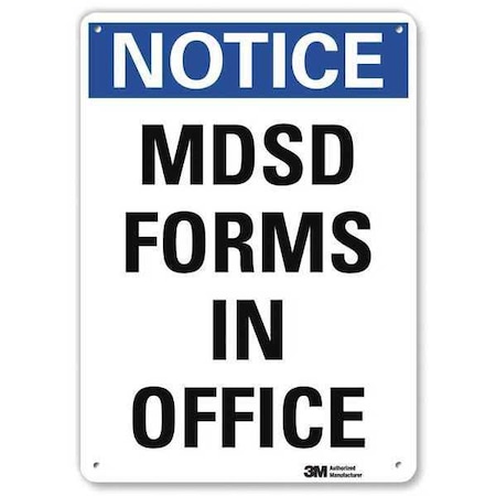 Lyle Notice Sign, 14 in Height, 10 in Width, Aluminum, Vertical Rectangle, English U5-1329-RA_10X14