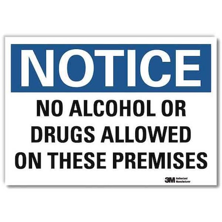 Lyle Notice Sign, 7 in H, 10 in W, Reflective Sheeting, Vertical Rectangle, English, U5-1337-RD_10X7 U5-1337-RD_10X7