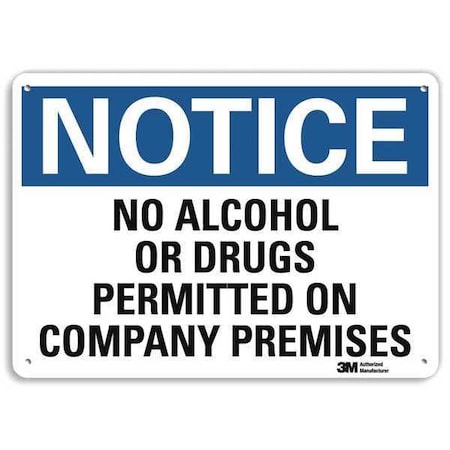 Lyle Notice Sign, 7 in H, 10 in W, Plastic, Vertical Rectangle, English, U5-1338-NP_10X7 U5-1338-NP_10X7
