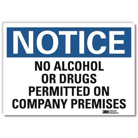 Lyle Notice Sign, 7 in H, 10 in W, Reflective Sheeting, Vertical Rectangle, English, U5-1338-RD_10X7 U5-1338-RD_10X7