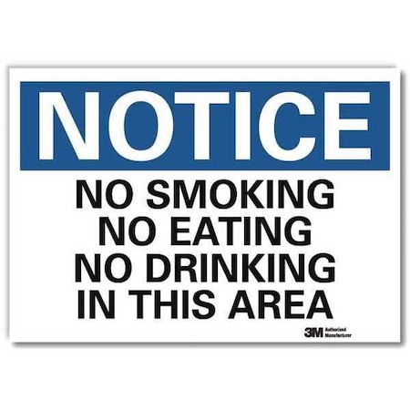 Lyle Notice Sign, 5 in H, 7 in W, Reflective Sheeting, Horizontal Rectangle, English, U5-1403-RD_7X5 U5-1403-RD_7X5