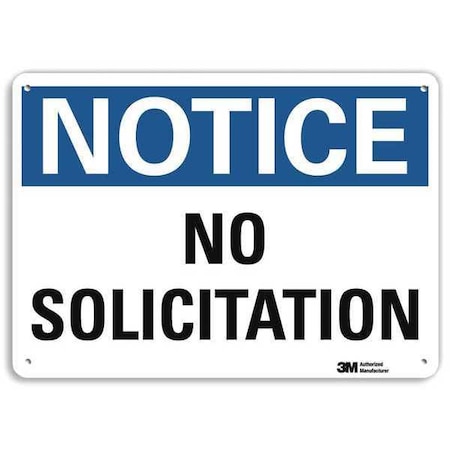 Lyle Notice Sign, 10 in H, 14 in W, Aluminum, Horizontal Rectangle, English, U5-1411-RA_14X10 U5-1411-RA_14X10