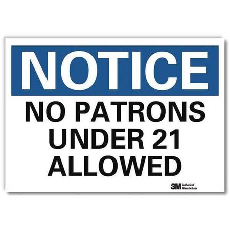 Lyle Notice Sign, 7 in H, 10 in W, Reflective Sheeting, Vertical Rectangle, English, U5-1393-RD_10X7 U5-1393-RD_10X7