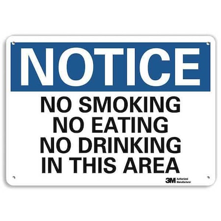 Lyle Notice Sign, 7" H, 10" W, Plastic, Vertical Rectangle, English, U5-1403-NP_10X7 U5-1403-NP_10X7