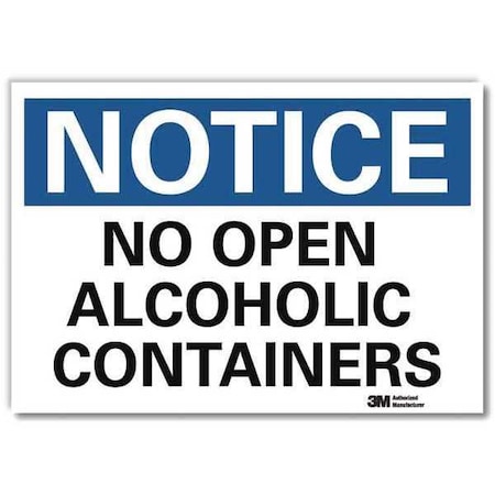 Lyle Notice Sign, 10 in H, 14 in W, Reflective Sheeting, Horizontal Rectangle, English, U5-1387-RD_14X10 U5-1387-RD_14X10