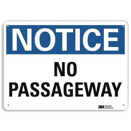 Lyle Notice Sign, 10 in H, 14 in W, Plastic, Horizontal Rectangle, English, U5-1392-NP_14X10 U5-1392-NP_14X10