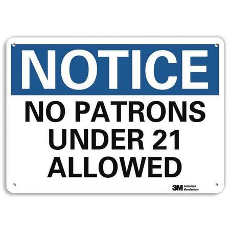 Lyle Notice Sign, 7 in H, 10 in W, Aluminum, Vertical Rectangle, English, U5-1393-NA_10x7 U5-1393-NA_10x7