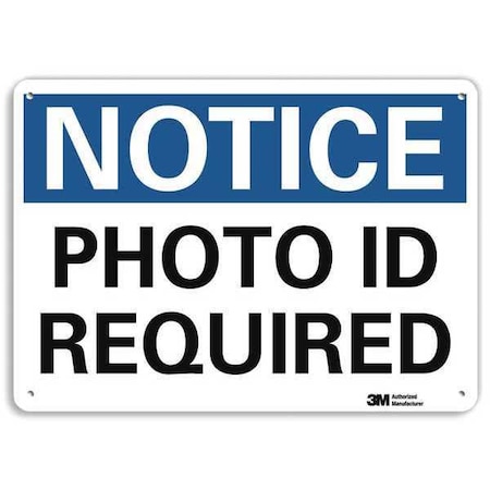 Lyle Notice Sign, 10 in H, 14 in W, Aluminum, Horizontal Rectangle, English, U5-1445-RA_14X10 U5-1445-RA_14X10