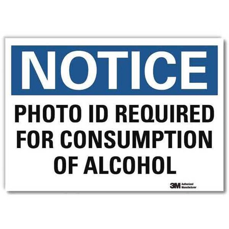 Lyle Notice Sign, 5 in H, 7 in W, Reflective Sheeting, Horizontal Rectangle, English, U5-1446-RD_7X5 U5-1446-RD_7X5