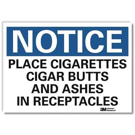 Lyle Place Cigarettes Cigar Butts and Ashes In Receptacles, 10 x 14, Sheeting, U5-1447-RD_14X10 U5-1447-RD_14X10