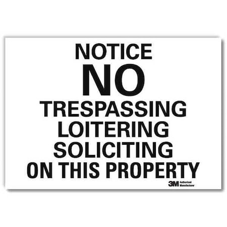 Lyle Notice Sign, 10 in H, 14 in W, Reflective Sheeting, Horizontal Rectangle, English, U5-1420-RD_14X10 U5-1420-RD_14X10