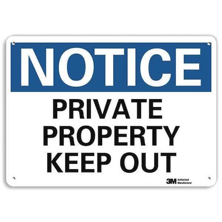 Lyle Notice Sign, 10 in H, 14 in W, Plastic, Horizontal Rectangle, English, U5-1468-NP_14X10 U5-1468-NP_14X10