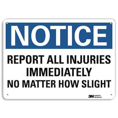 Lyle Notice Sign, 10 in H, 14 in W, Aluminum, English, U5-1481-RA_14X10 U5-1481-RA_14X10