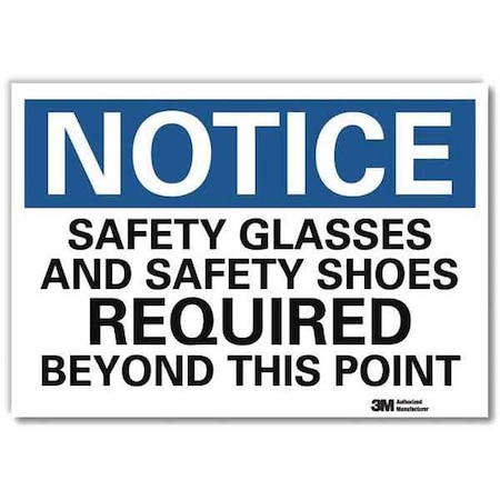Lyle NoticeSign, ReflectSelfAdhVinyl, 7inWx5inH, U5-1494-RD_7X5 U5-1494-RD_7X5