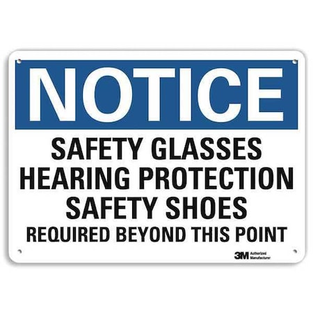 Lyle Plastic Notice Sign, 4 Holes, 14"x10", U5-1498-NP_14X10 U5-1498-NP_14X10