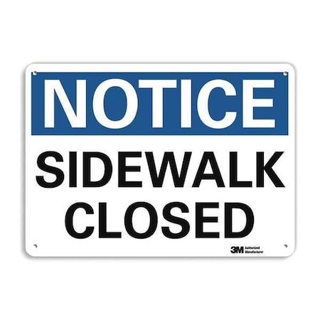 Lyle Notice Sign, 10 in H, 14 in W, Plastic, Horizontal Rectangle, English, U5-1515-NP_14X10 U5-1515-NP_14X10