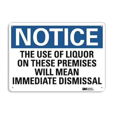 Lyle Notice Sign, 7 in H, 10 in W, Aluminum, Vertical Rectangle, English, U5-1540-NA_10x7 U5-1540-NA_10x7