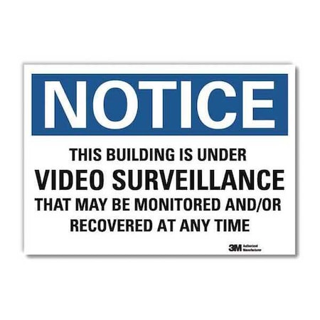 Lyle Notice Sign, 5 in H, 7 in W, Reflective Sheeting, Horizontal Rectangle, English, U5-1548-RD_7X5 U5-1548-RD_7X5