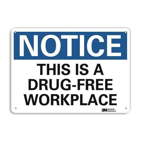 Lyle Notice Sign, 10 in H, 14 in W, Aluminum, Horizontal Rectangle, English, U5-1559-RA_14X10 U5-1559-RA_14X10