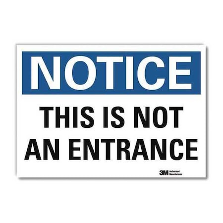 Lyle Notice Sign, 10" x 14", Vinyl, 10 in H, 14 in W, Reflective Sheeting, U5-1566-RD_14X10 U5-1566-RD_14X10