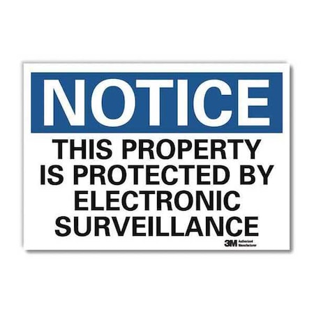Lyle Notice Sign, 7 in H, 10 in W, Reflective Sheeting, Vertical Rectangle, English, U5-1568-RD_10X7 U5-1568-RD_10X7