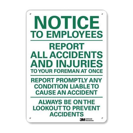 Lyle Safety Sign, 10 in Height, 7 in Width, Plastic, Horizontal Rectangle, English U5-1572-NP_7X10