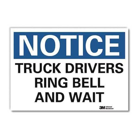 Lyle Notice Sign, 10 in H, 14 in W, Aluminum, Horizontal Rectangle, English, U5-1580-RD_14X10 U5-1580-RD_14X10