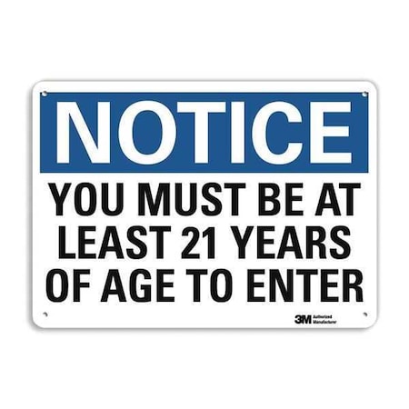 Lyle Notice Sign, 7 in H, 10 in W, Aluminum, Vertical Rectangle, English, U5-1636-NA_10x7 U5-1636-NA_10x7