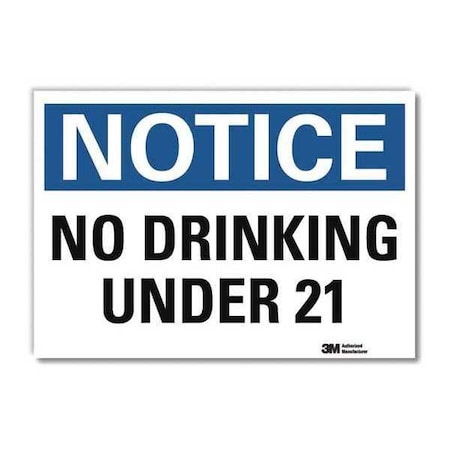 Lyle Notice Sign, 5 in H, 7 in W, Reflective Sheeting, Horizontal Rectangle, English, U5-1639-RD_7X5 U5-1639-RD_7X5