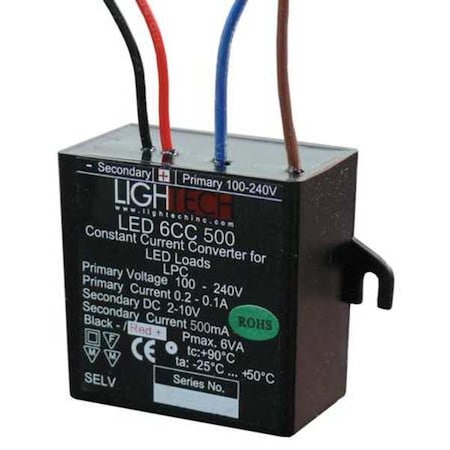 Current LED Driver, 120-277 V, 6 W, 2-20 V GELD6DMV350SL