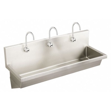 Elkay Bathroom Sink 57 in x 16-1/2 in, 3, Wall Mount EWMA6020SACC