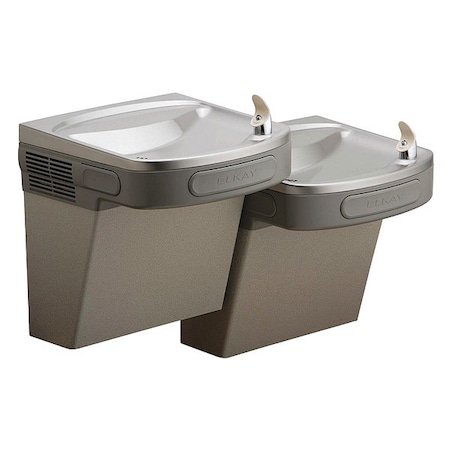 Elkay On-Wall Two-Level Drinking Fountain, 2 Level, 19 in D, 25 5/16 in H, 36 3/4 in W EZSTLDDLC