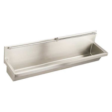 Elkay Stainless Steel 48" x 14" x 8" Wall Hung Multiple Station Urinal Kit w/Strainer EU4814C