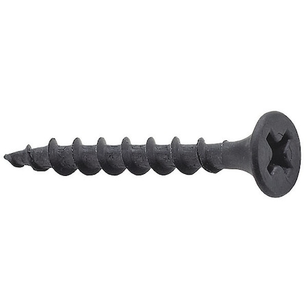 Zoro Select Drywall Screw, #10 x 5 in, Steel, Flat Head Phillips Drive, 100 PK U31300.019.0500
