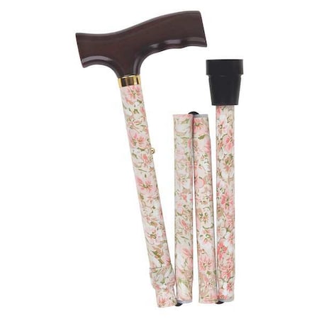 Dmi Folding Cane, Beige Floral, 250 lb, 37" H 502-1325-9906