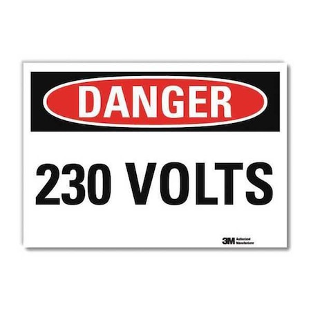 Lyle Danger Sign, Self-Adhesv Mount, 10inWx7inH, U3-1073-RD_10X7 U3-1073-RD_10X7