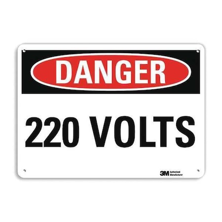 Lyle Plastic Danger Sign, 4 Holes, 14"x10", U3-1072-NP_14X10 U3-1072-NP_14X10