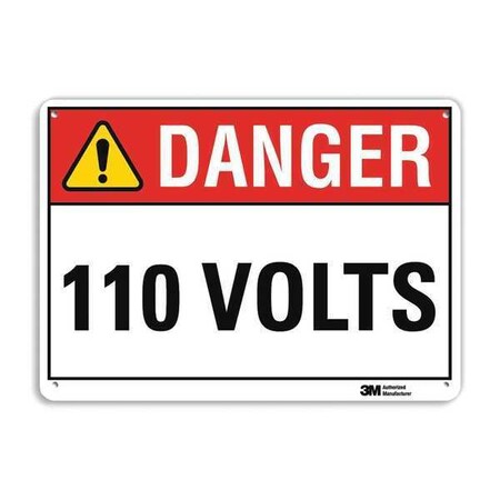 Lyle Plastic Danger Sign, 4 Holes, 14"x10", U3-1003-NP_14X10 U3-1003-NP_14X10