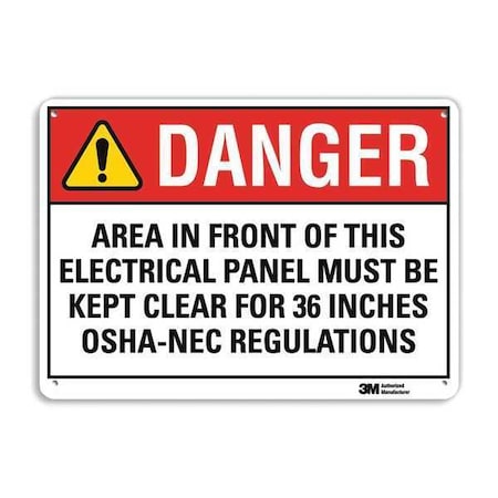Lyle Danger Sign, 14" W, 10" H, 0.040" Thickness, U3-1015-NA_14x10 U3-1015-NA_14x10