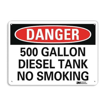 Lyle Danger No Smoking Sign, 7" H, 10" W, Vertical Rectangle, English, U3-1079-RA_10X7 U3-1079-RA_10X7