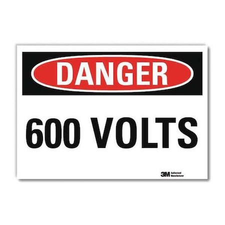 Lyle Danger Sign, Self-Adhesv Mount, 7inWx5inH, U3-1080-RD_7X5 U3-1080-RD_7X5