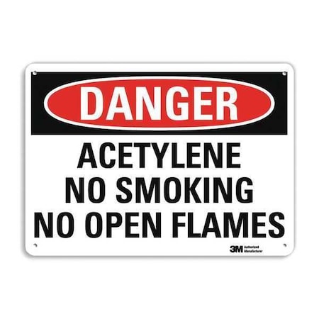 Lyle Danger No Smoking Sign, 10" H, 14 in W, Vertical Rectangle, English, U3-1084-RA_14X10 U3-1084-RA_14X10
