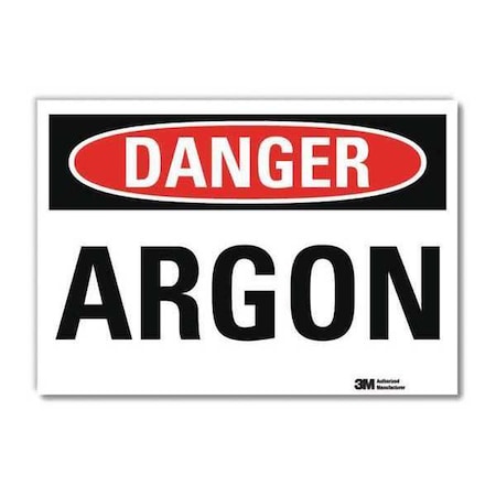 Lyle Danger Sign, 5 in H, 7 in W, Horizontal Rectangle, English, U3-1106-RD_7X5 U3-1106-RD_7X5