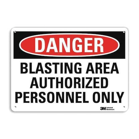 Lyle Danger Sign, 10 in H, 14 in W, Aluminum, Vertical Rectangle, English, U3-1134-RA_14X10 U3-1134-RA_14X10
