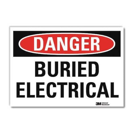 Lyle Danger Sign, Self-Adhesv Mount, 7inWx5inH, U3-1141-RD_7X5 U3-1141-RD_7X5