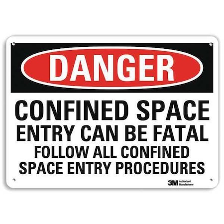 Lyle Plastic Danger Sign, 4 Holes, 14"x10", U3-1207-NP_14X10 U3-1207-NP_14X10